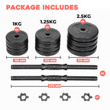 Gallant 20kg Adjustable Weights Dumbbells Set Package Includes.
