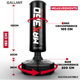 6ft Max Strike 360 Free Standing Punch Bag With Gloves & Rain Cover Product Measurements.