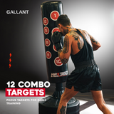 6ft Max Strike 360 Free Standing Punch Bag With Gloves & Rain Cover 12-Combo Targets.