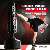 6ft Max Strike 360 Free Standing Punch Bag With Gloves & Rain Cover Shock Proof Punch Bag.