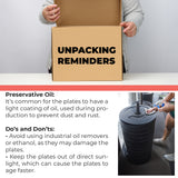 10KG Weight Plates Unpacking Reminders Details.