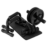 Ab Wheel Roller, Push UP Stands & Skipping Rope Bundle