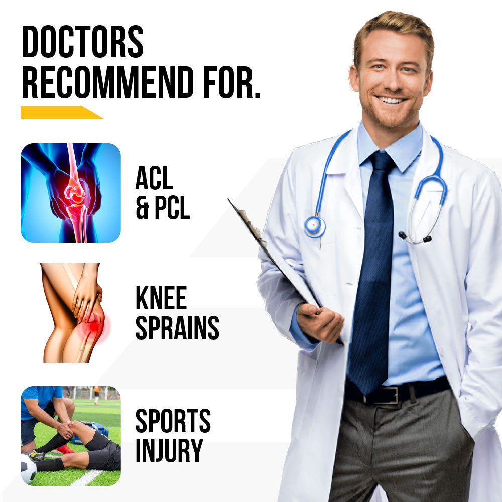 Knee Support Brace Adjustable Strap Arthritis Pain Doctor Recommend For.