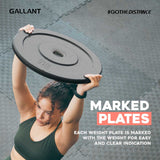 Olympic Rubber Bumper Weight Lifting Crumb Plates Set  Marked Plates.