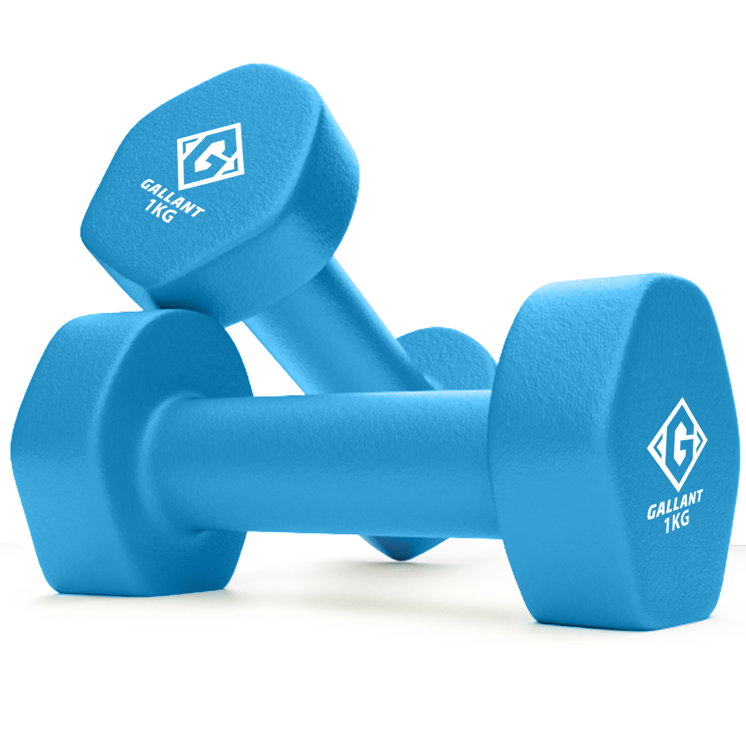 Gallant HEX Neoprene Dumbbells Hand Weights Pair 1KG Main IMG.